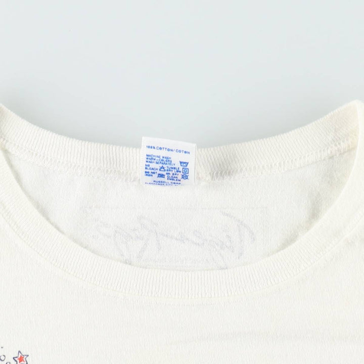 90'S Russell College T-shirt, Made in USA, Men's XL, Vintage cotton white type Vintage Second Hand