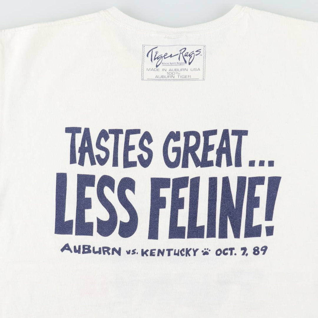 90'S Russell College T-shirt, Made in USA, Men's XL, Vintage cotton white type Vintage Second Hand