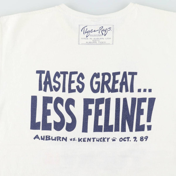 90'S Russell College T-shirt, Made in USA, Men's XL, Vintage cotton white type Vintage Second Hand