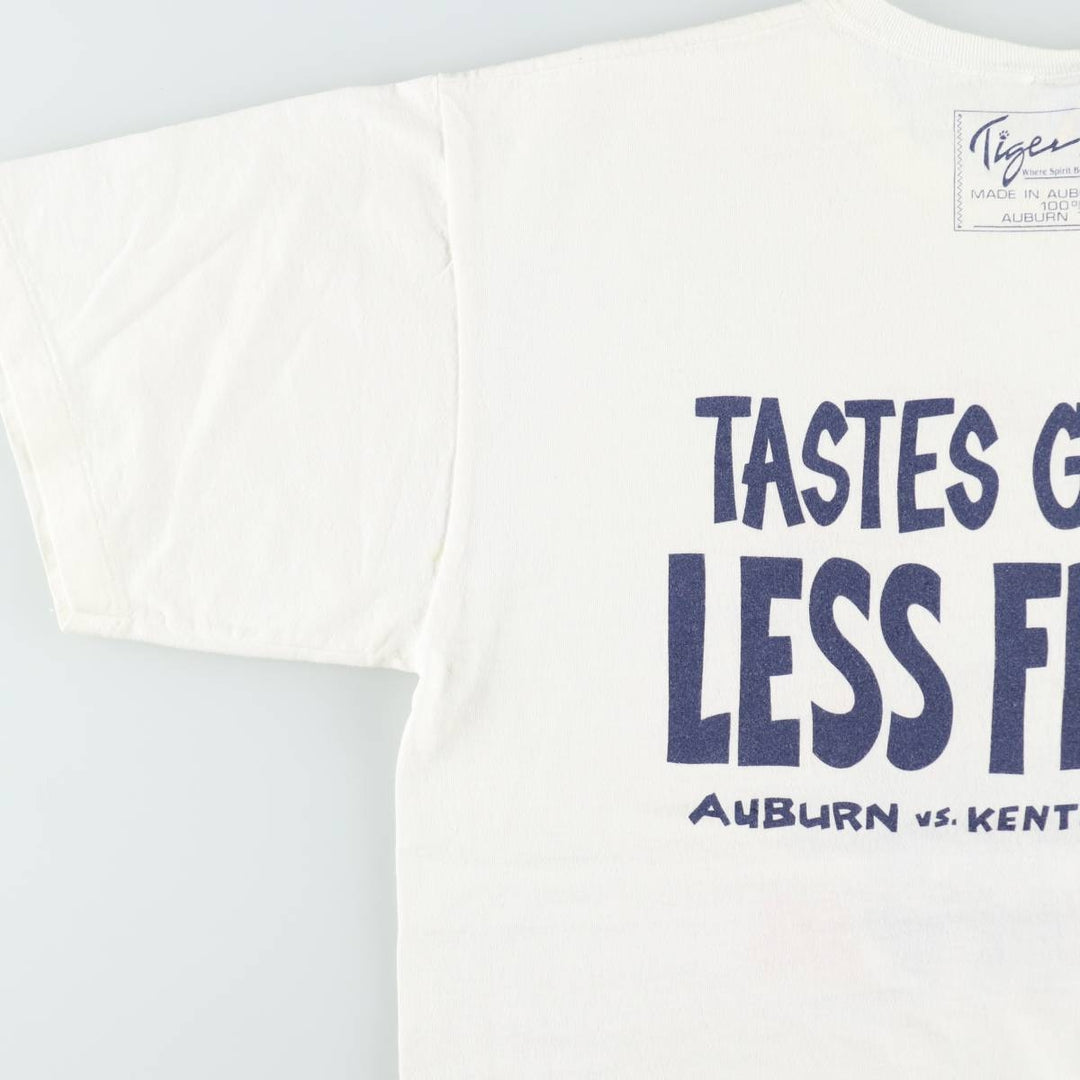 90'S Russell College T-shirt, Made in USA, Men's XL, Vintage cotton white type Vintage Second Hand