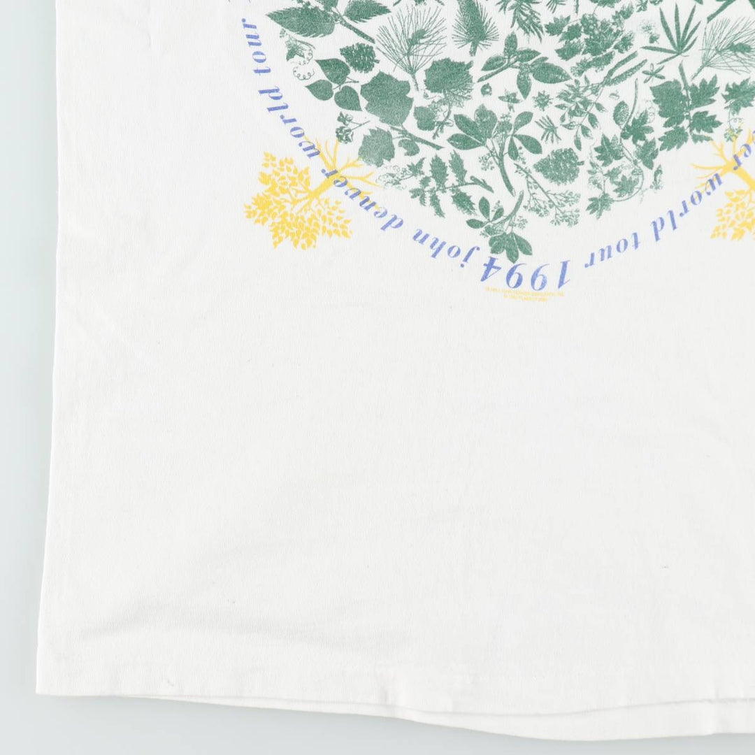 90'S All Sport Print T-shirt, Made in USA, Men's L size, Vintage cotton white type Vintage Second Hand