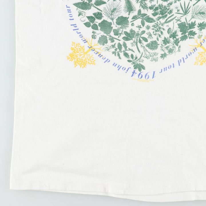 90'S All Sport Print T-shirt, Made in USA, Men's L size, Vintage cotton white type Vintage Second Hand