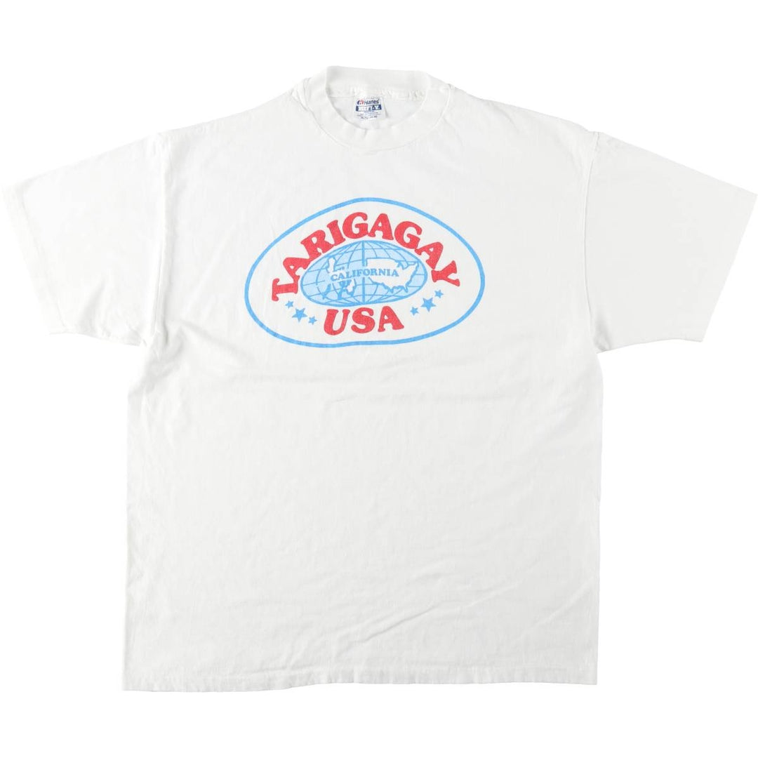 90'S Hanes BEEFY-T Printed T-shirt Made in USA Men's XL Vintage cotton white type Vintage Second Hand