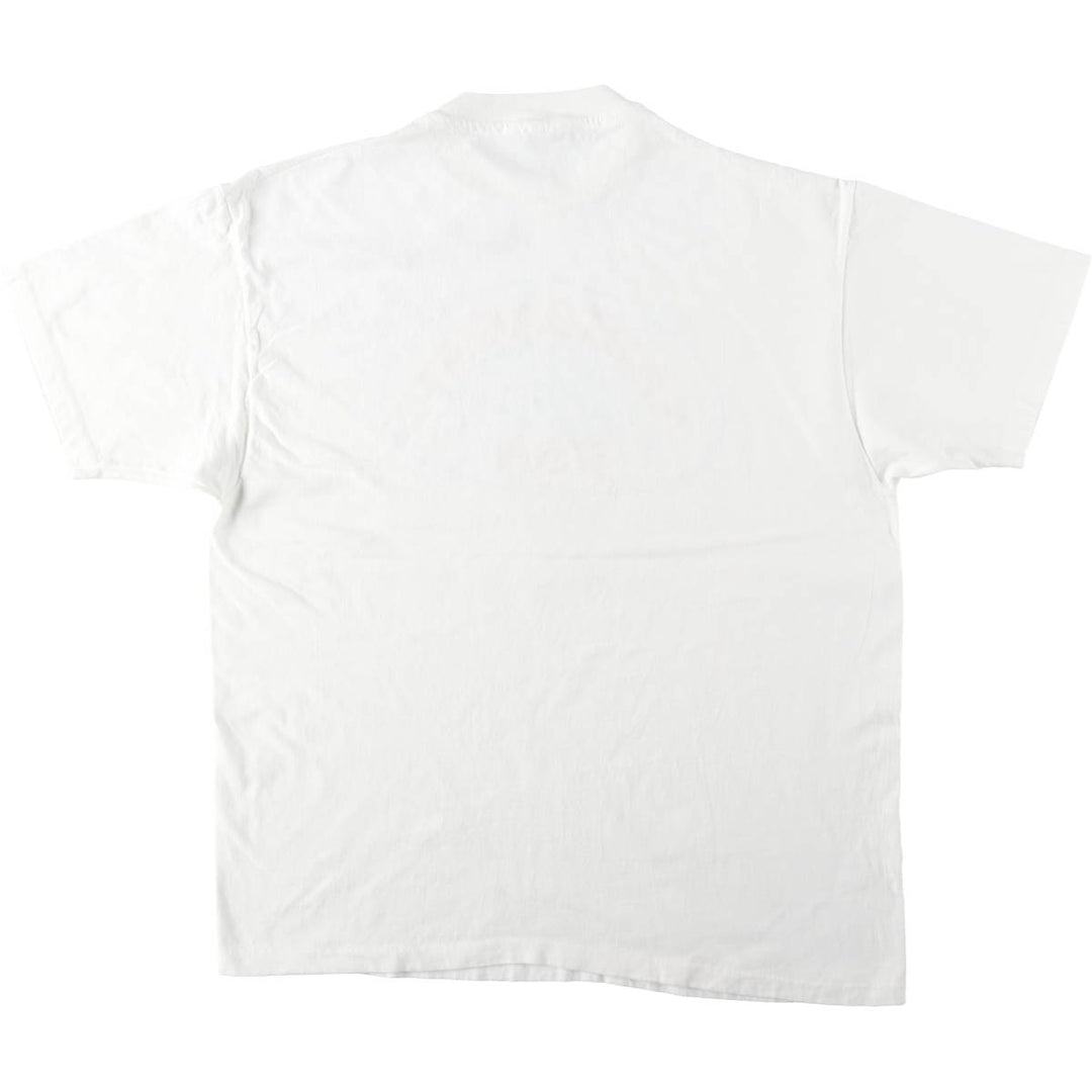 90'S Hanes BEEFY-T Printed T-shirt Made in USA Men's XL Vintage cotton white type Vintage Second Hand