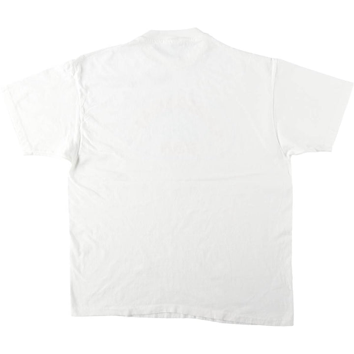 90'S Hanes BEEFY-T Printed T-shirt Made in USA Men's XL Vintage cotton white type Vintage Second Hand