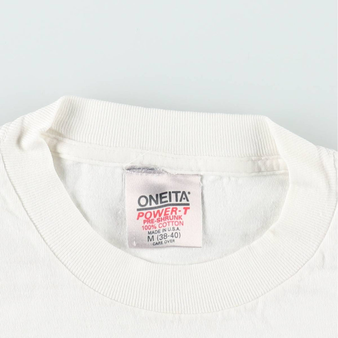 ~90'S ONEITA POWER-T Leo Lionni Matthew's Dream Print T-Shirt Made in USA Men's Size M (Equivalent) Vintage cotton white type Vintage Second Hand