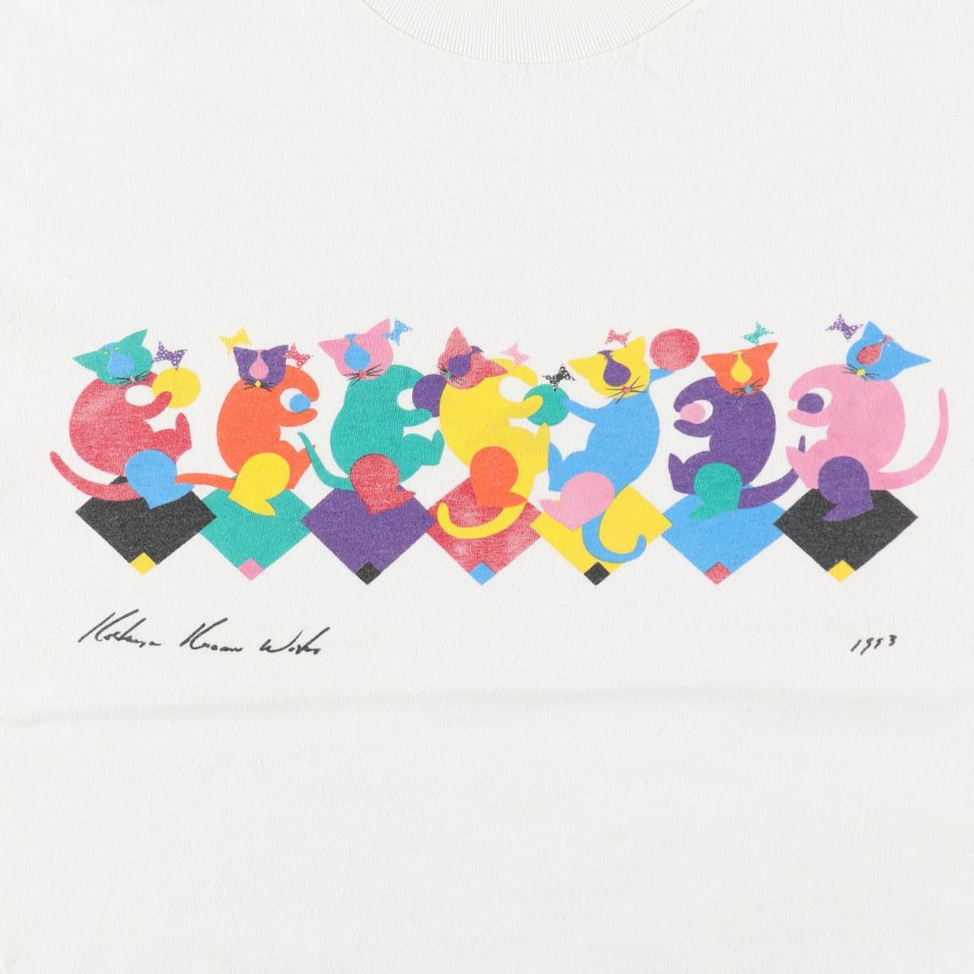 ~90'S ONEITA POWER-T Leo Lionni Matthew's Dream Print T-Shirt Made in USA Men's Size M (Equivalent) Vintage cotton white type Vintage Second Hand
