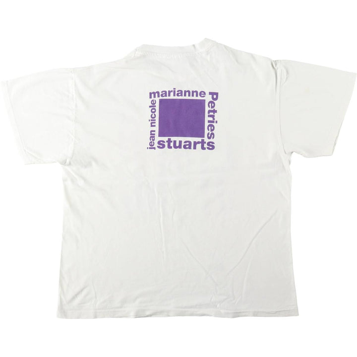 Vintage 90'S Hanes printed T-shirt, made in the USA, men's XL size cotton white type Vintage Second Hand