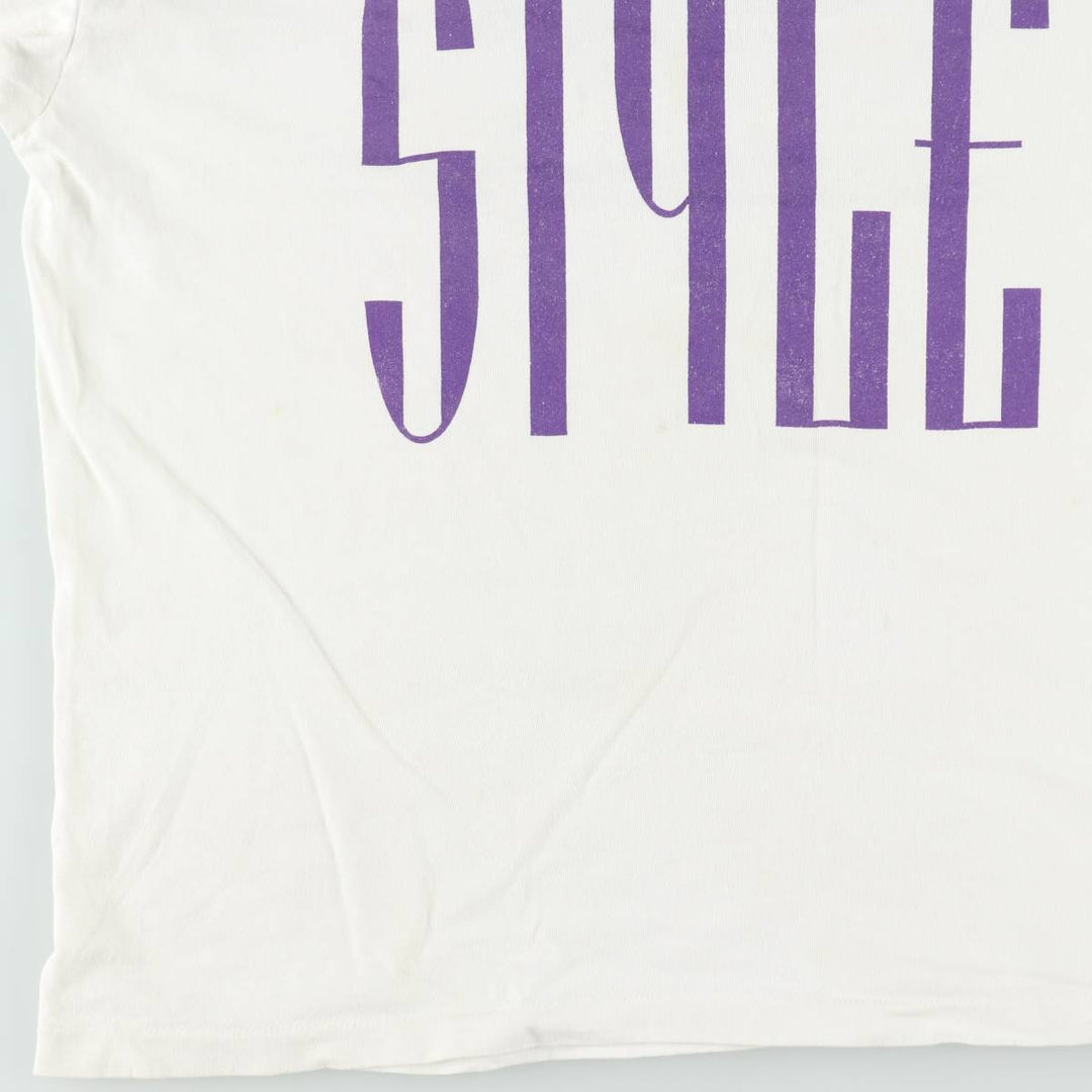 Vintage 90'S Hanes printed T-shirt, made in the USA, men's XL size cotton white type Vintage Second Hand