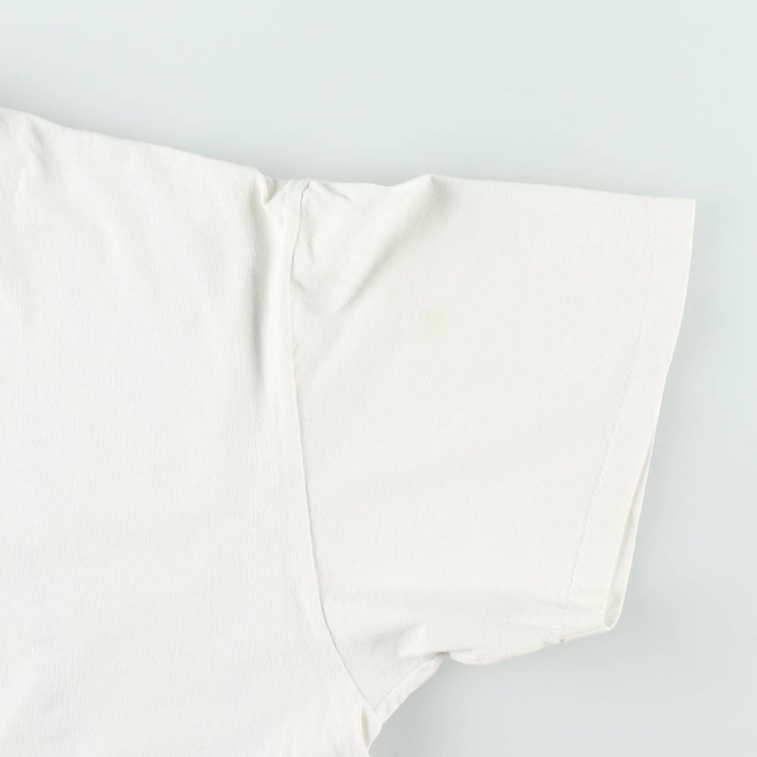 Vintage 90'S Hanes printed T-shirt, made in the USA, men's XL size cotton white type Vintage Second Hand