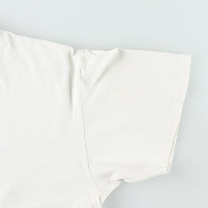 Vintage 90'S Hanes printed T-shirt, made in the USA, men's XL size cotton white type Vintage Second Hand