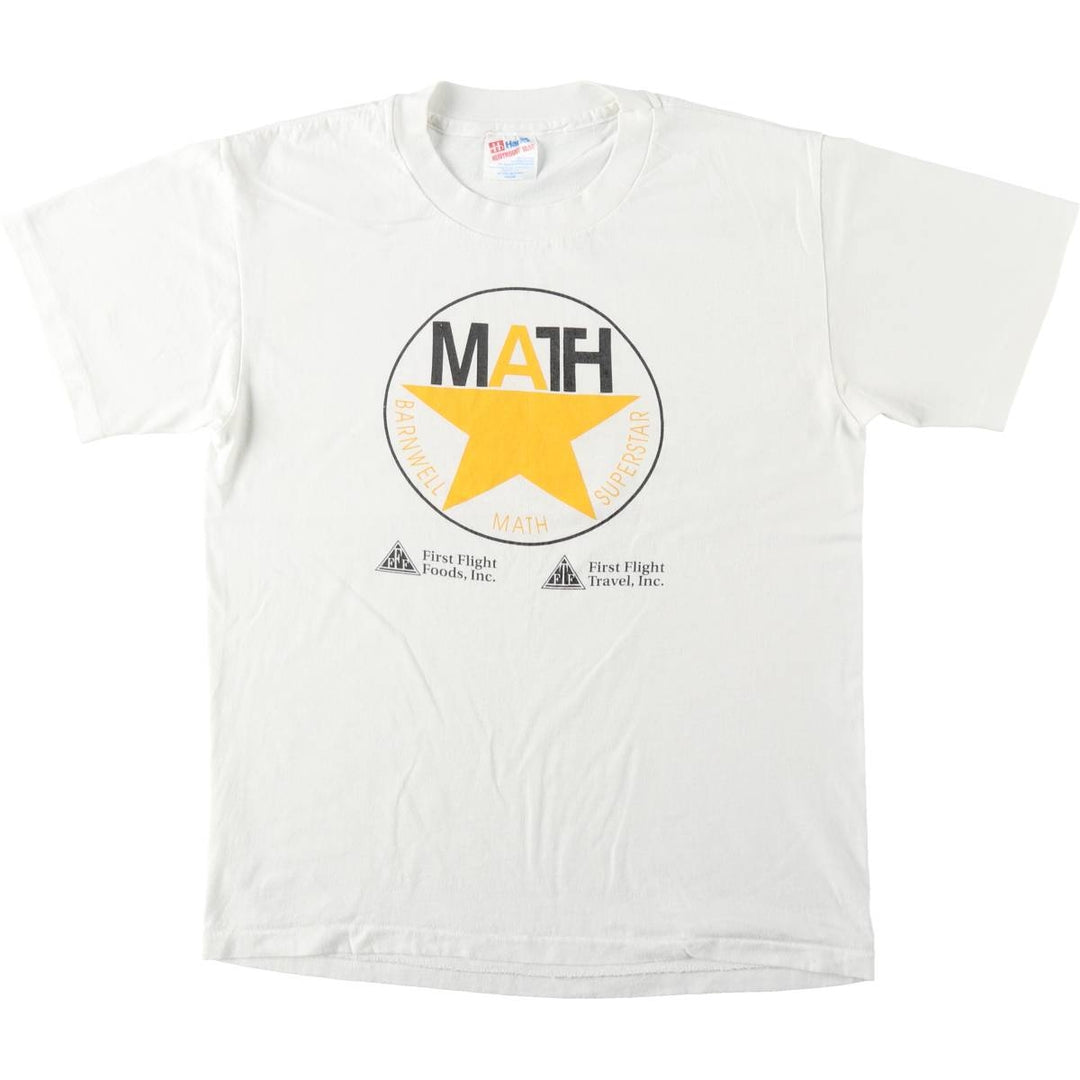 90'S Hanes HEAVYWEIGHT 50 cotton white type Vintage Second Hand