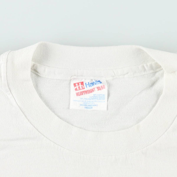 90'S Hanes HEAVYWEIGHT 50 cotton white type Vintage Second Hand