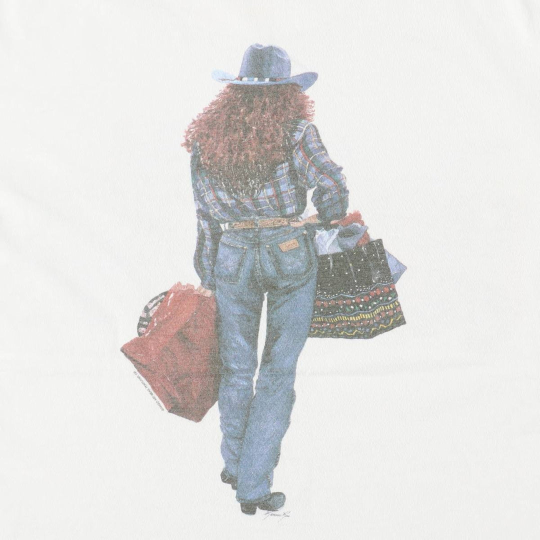 90'S ONEITA POWER-T Printed T-shirt Made in USA Men's M Vintage cotton white type Vintage Second Hand