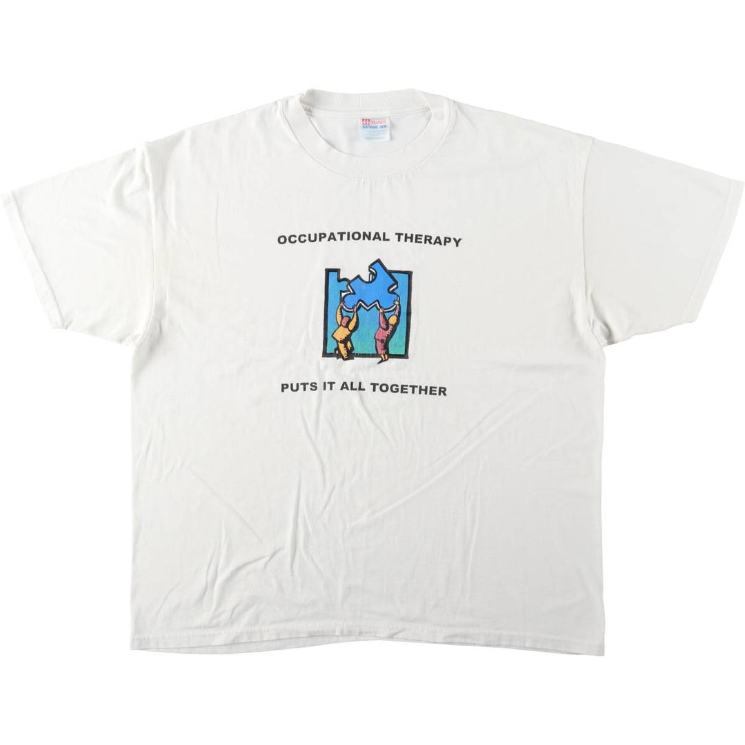 90'S Hanes HEAVYWEIGHT 50 cotton white type Vintage Second Hand