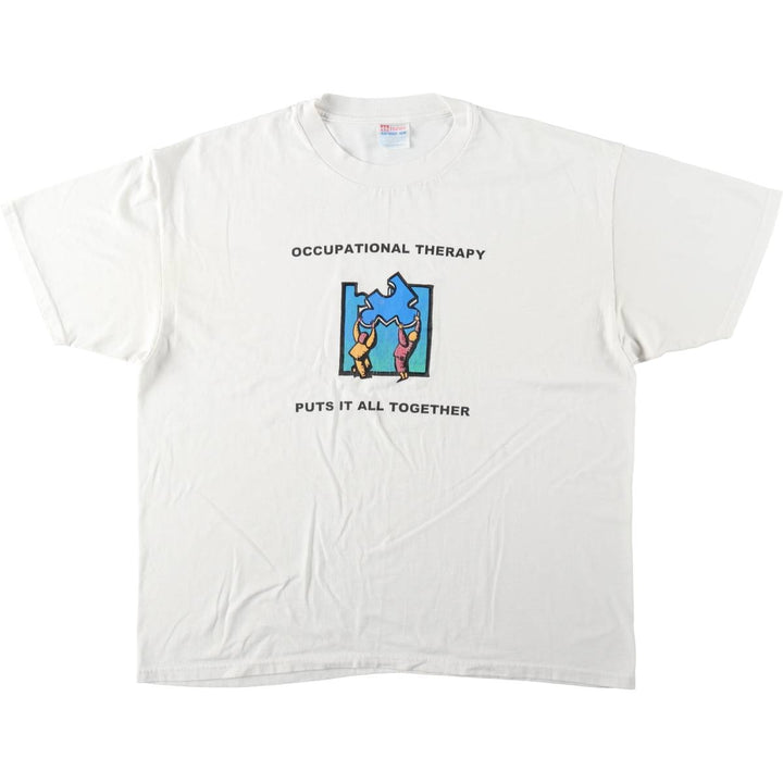 90'S Hanes HEAVYWEIGHT 50 cotton white type Vintage Second Hand