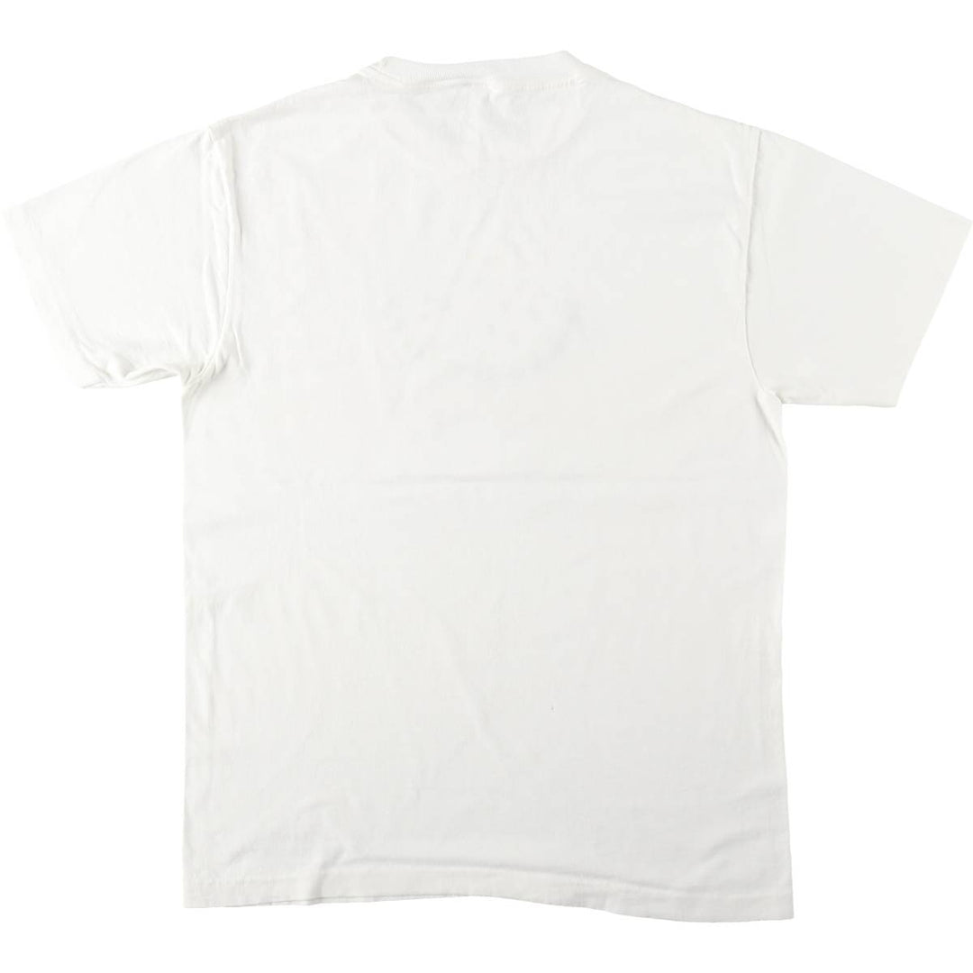 90'S Anvil Printed T-shirt, Made in USA, Men's L size, Vintage cotton white type Vintage Second Hand