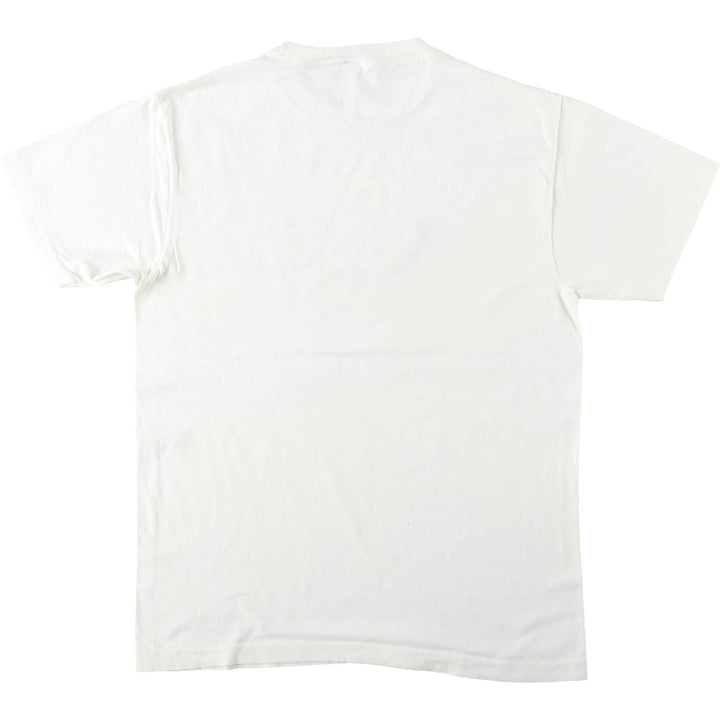 90'S Anvil Printed T-shirt, Made in USA, Men's L size, Vintage cotton white type Vintage Second Hand
