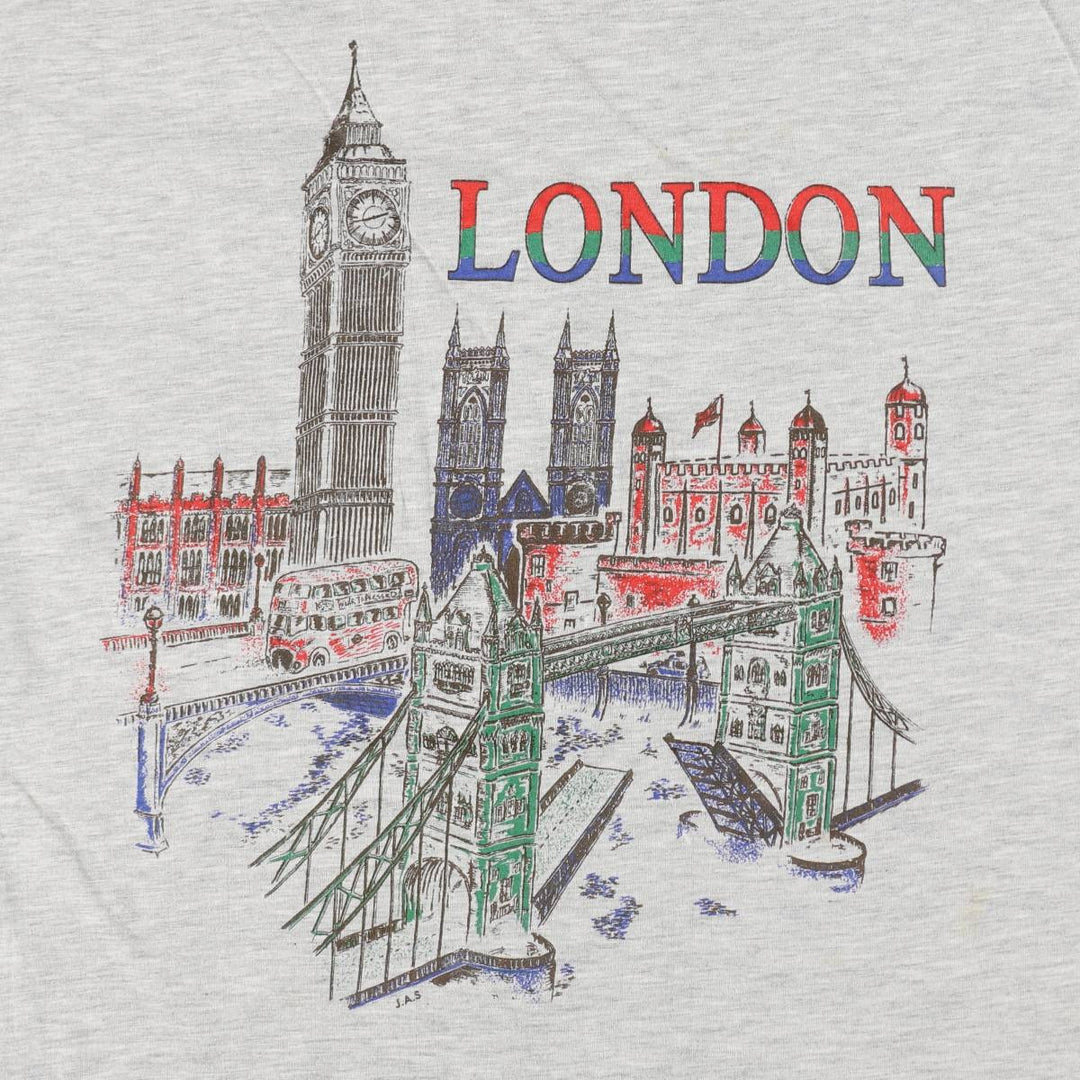 Printed T-shirt, men's size XL unclear gray type Vintage Second Hand