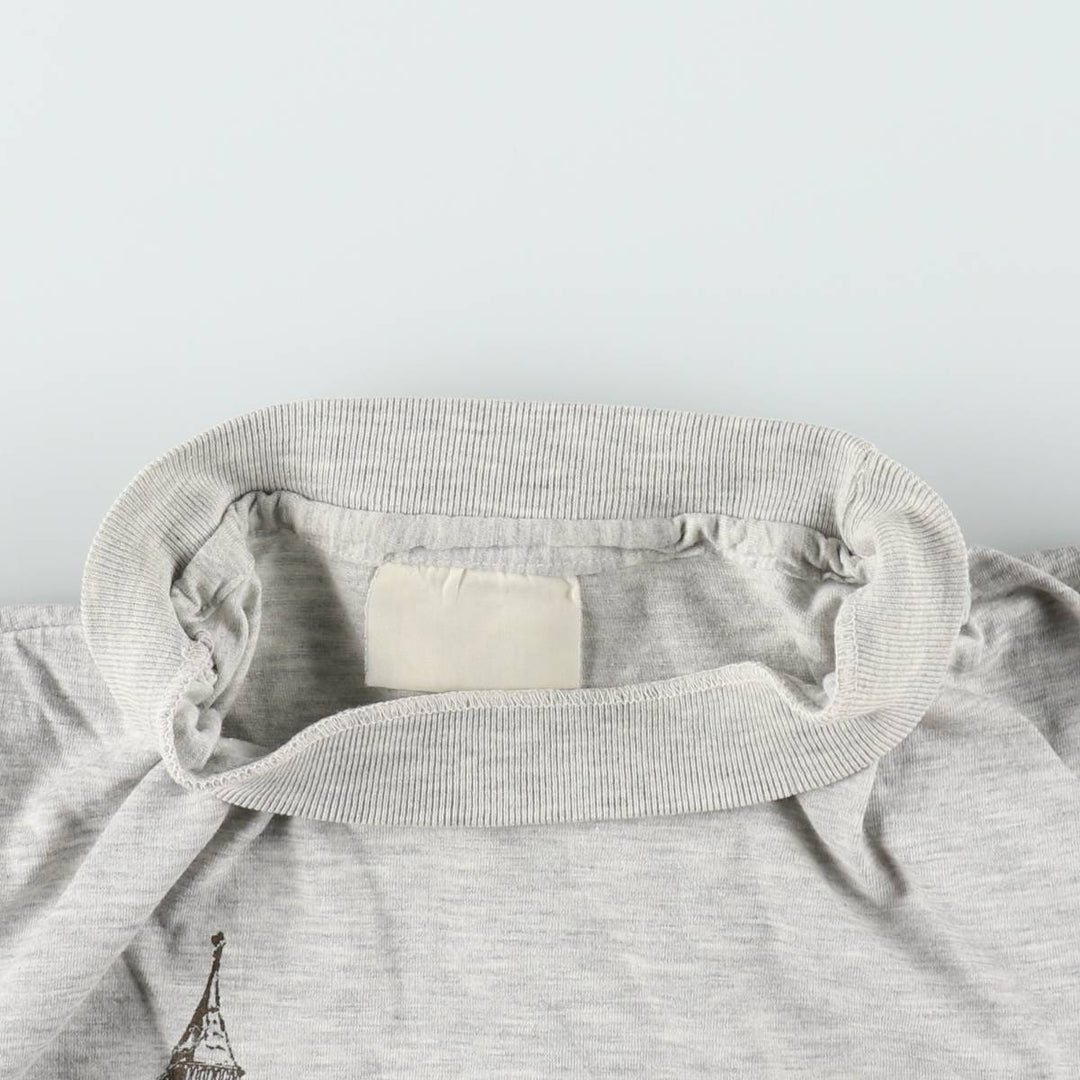 Printed T-shirt, men's size XL unclear gray type Vintage Second Hand
