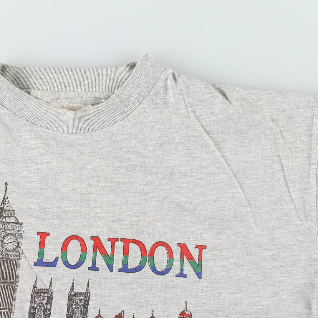Printed T-shirt, men's size XL unclear gray type Vintage Second Hand