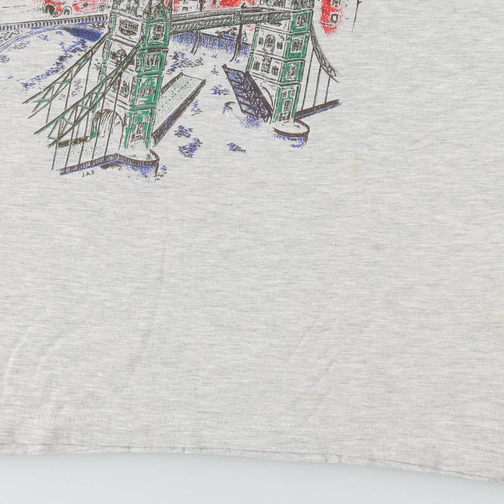 Printed T-shirt, men's size XL unclear gray type Vintage Second Hand