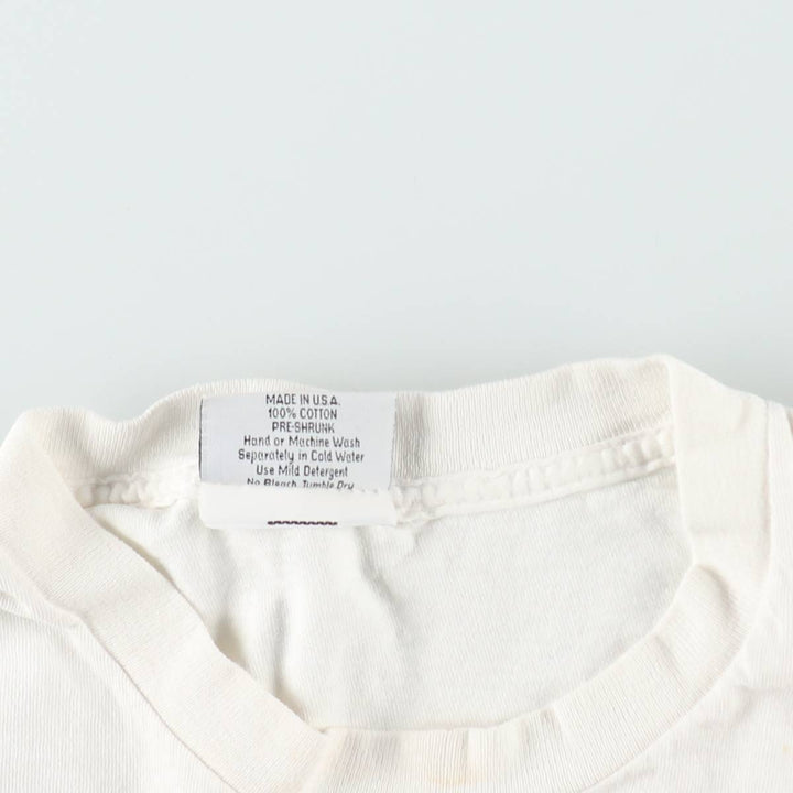 ~90'S Hard Tail Print T-Shirt, Made in USA, Men's Size M (Equivalent), Vintage cotton white type Vintage Second Hand