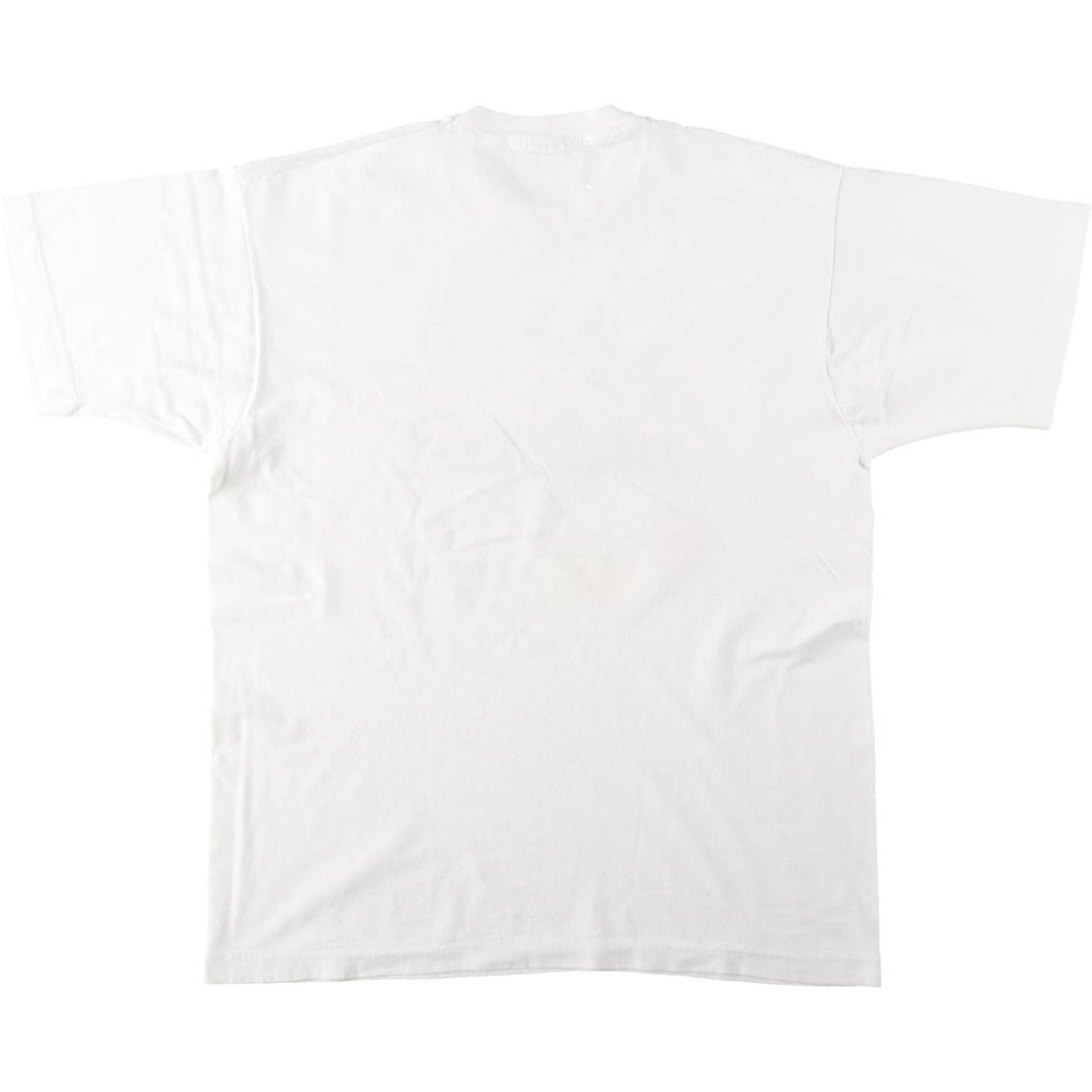 90'S Fruit of the Loom printed T-shirt, made in the USA, men's XL size, vintage cotton white type Vintage Second Hand