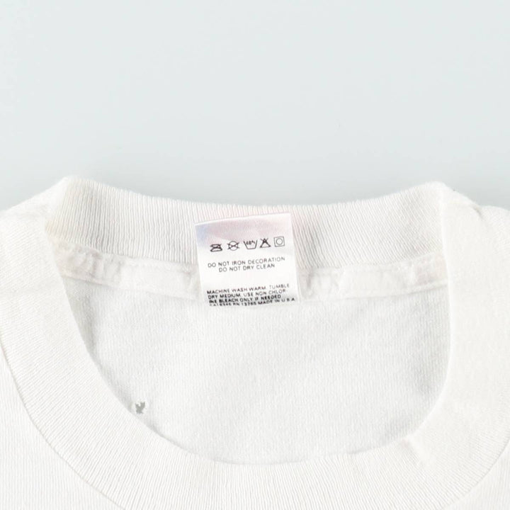 90'S Fruit of the Loom printed T-shirt, made in the USA, men's XL size, vintage cotton white type Vintage Second Hand