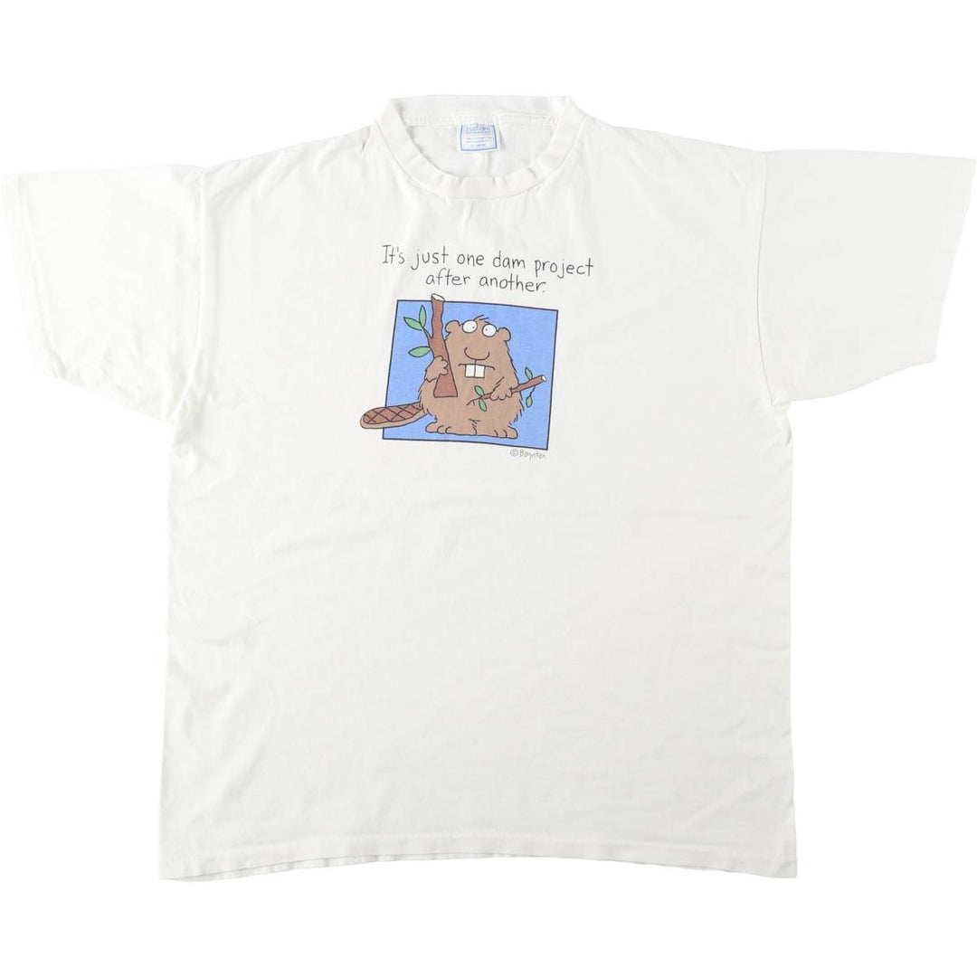 90'S Prelude Print T-Shirt, Made in USA, Men's XL equivalent, Vintage cotton white type Vintage Second Hand