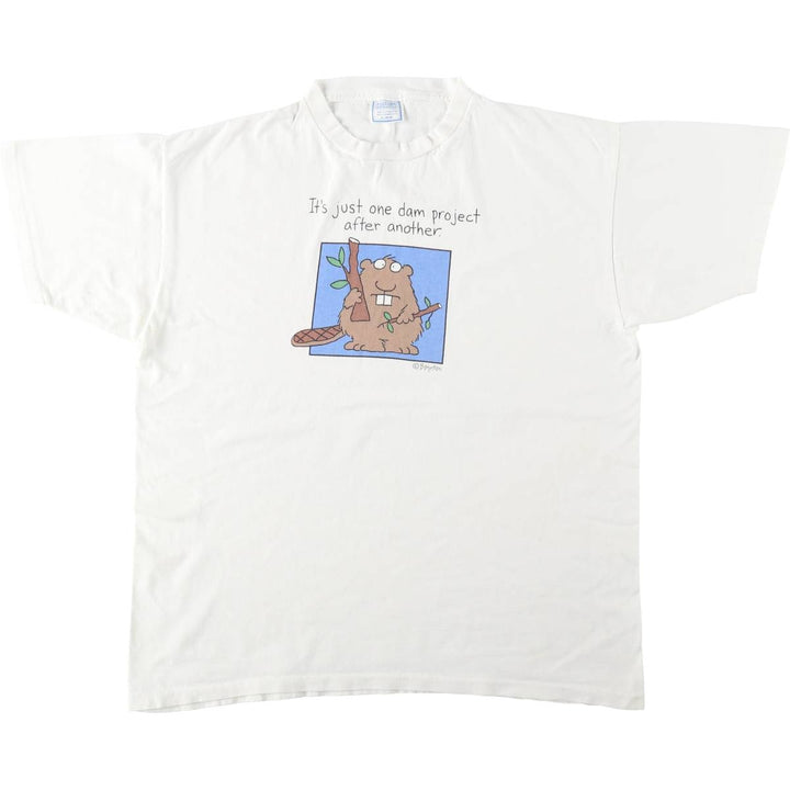 90'S Prelude Print T-Shirt, Made in USA, Men's XL equivalent, Vintage cotton white type Vintage Second Hand