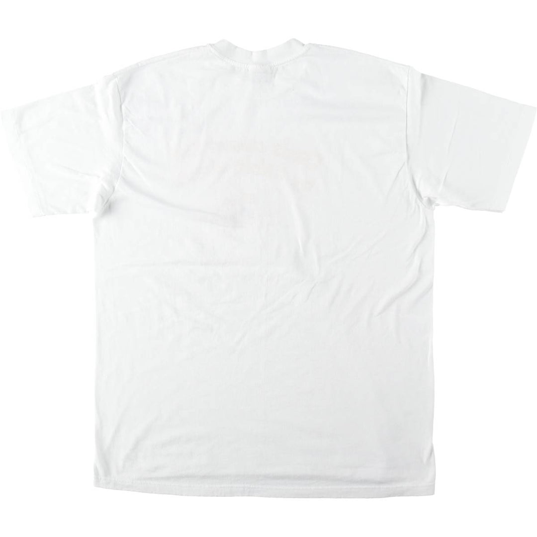 90'S STEDMAN Super 50 Print T-Shirt, Made in USA, Men's XL equivalent, Vintage polyester white type Vintage Second Hand