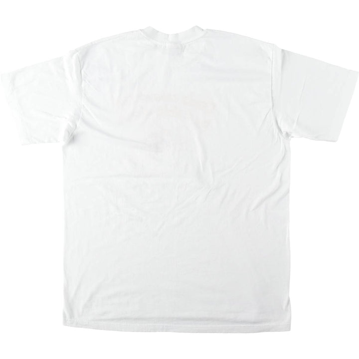 90'S STEDMAN Super 50 Print T-Shirt, Made in USA, Men's XL equivalent, Vintage polyester white type Vintage Second Hand