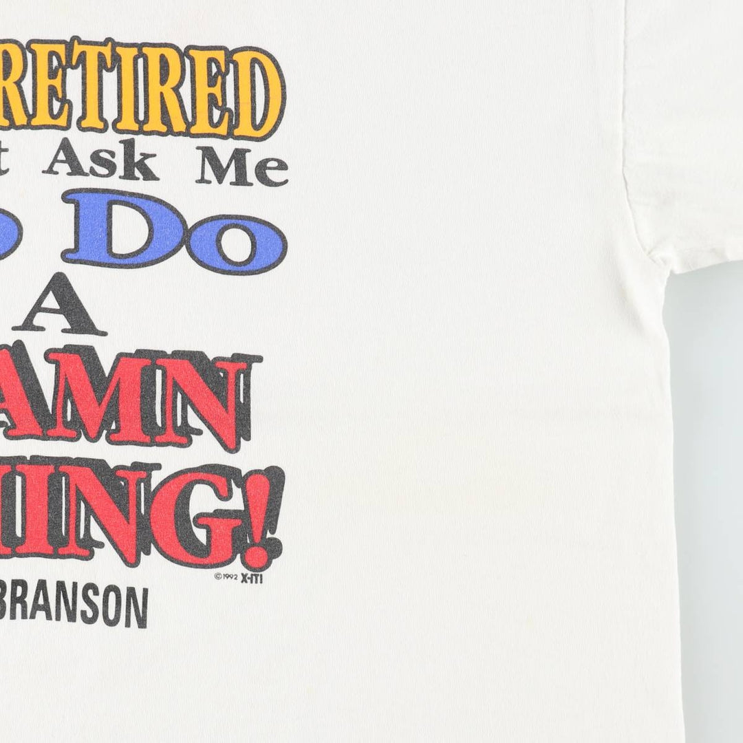90'S CAMAX Print T-Shirt, Made in USA, Men's XL equivalent, Vintage cotton white type Vintage Second Hand