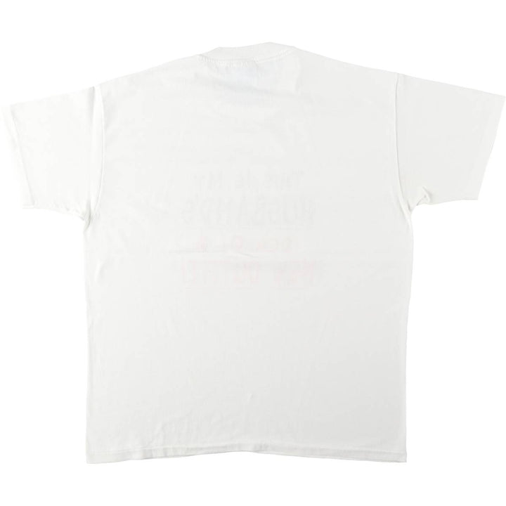 90'S Hanes HEAVYWEIGHT 50 cotton white type Vintage Second Hand
