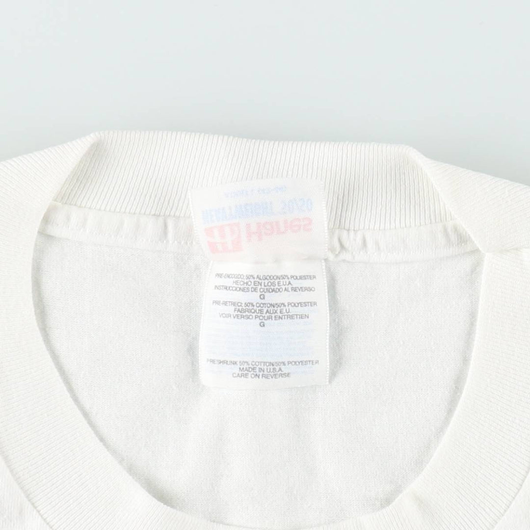 90'S Hanes HEAVYWEIGHT 50 cotton white type Vintage Second Hand