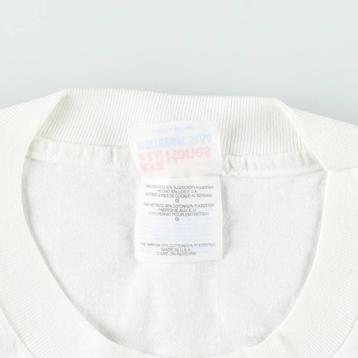 90'S Hanes HEAVYWEIGHT 50 cotton white type Vintage Second Hand
