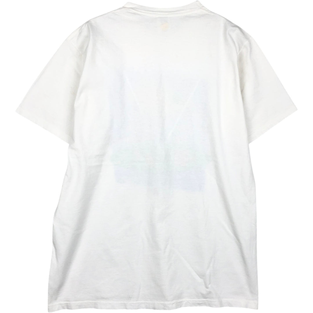 Vintage 80s-90'S Jerzees Message Print T-Shirt, Made in USA, Men's Size L cotton white type Vintage Second Hand