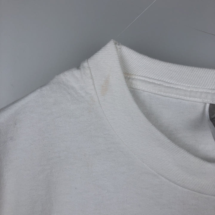 Vintage 80s-90'S Jerzees Message Print T-Shirt, Made in USA, Men's Size L cotton white type Vintage Second Hand