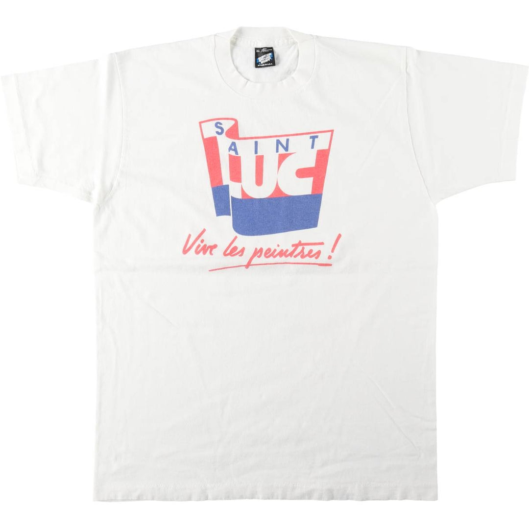 90'S Screen Stars Best Message Print T-Shirt, Made in Ireland, Men's XL (approx.), Vintage cotton white type Vintage Second Hand