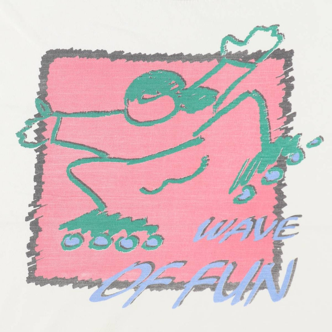 ~90'S Vintage Printed T-shirt, Men's M size unclear white type Vintage Second Hand