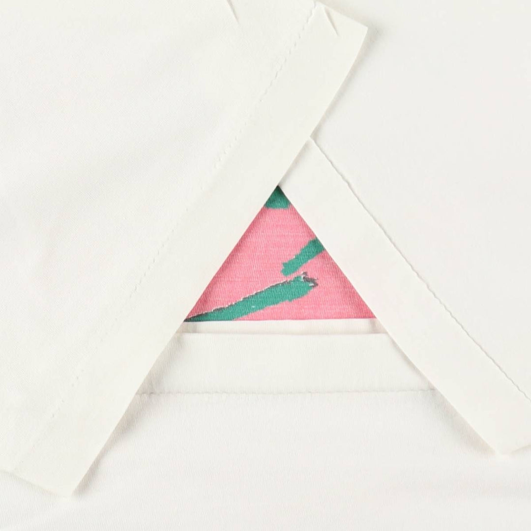 ~90'S Vintage Printed T-shirt, Men's M size unclear white type Vintage Second Hand