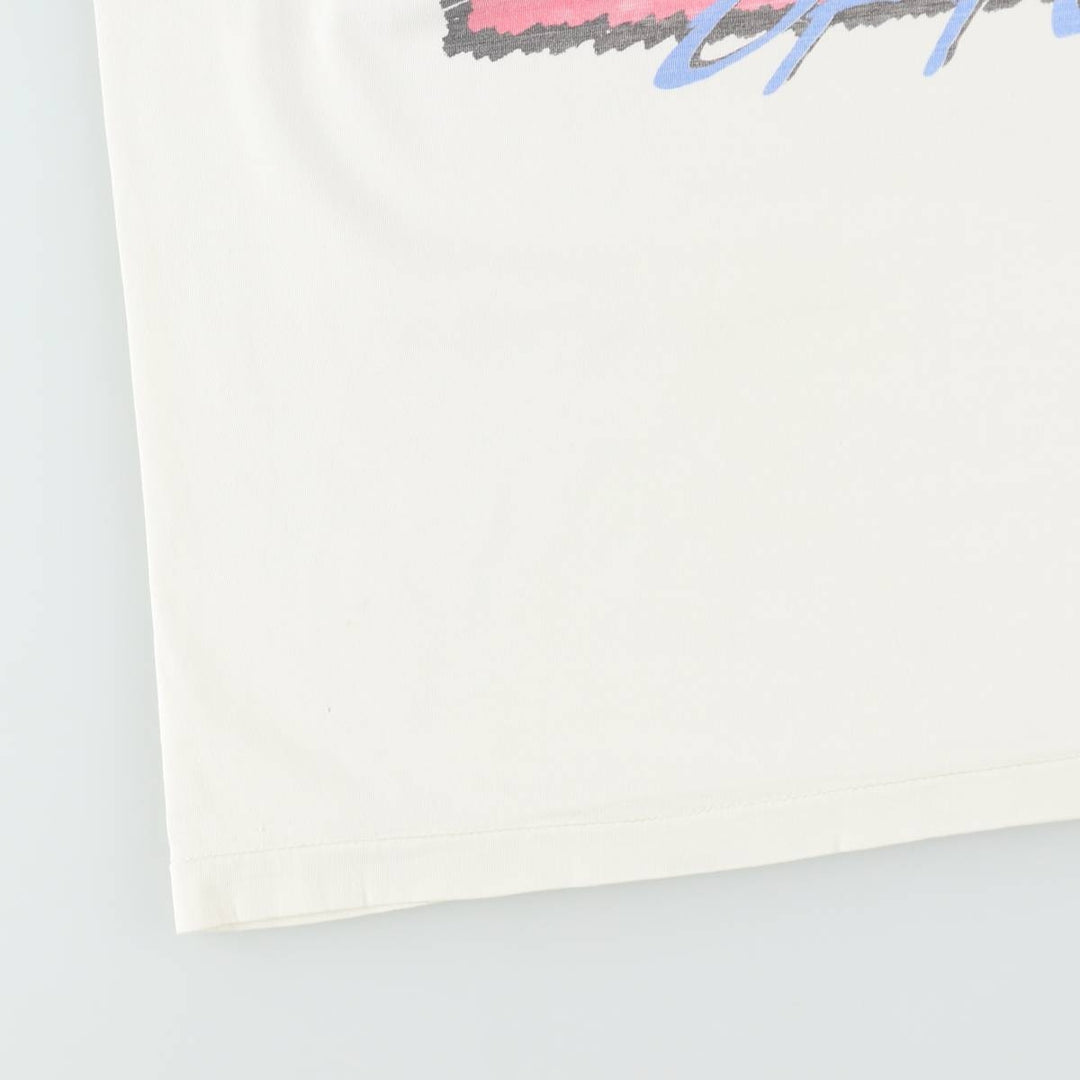 ~90'S Vintage Printed T-shirt, Men's M size unclear white type Vintage Second Hand