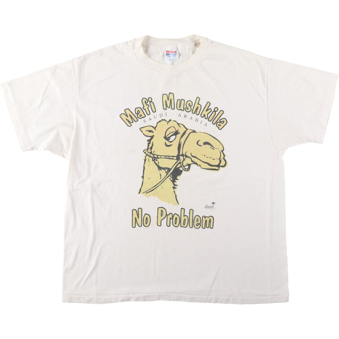 90'S Hanes HEAVYWEIGHT 50 cotton white type Vintage Second Hand