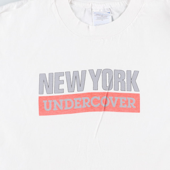 90'S Hanes BEEFY-T Printed T-shirt Made in USA Men's XL Vintage cotton white type Vintage Second Hand