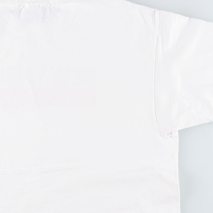 90'S Hanes BEEFY-T Printed T-shirt Made in USA Men's XL Vintage cotton white type Vintage Second Hand