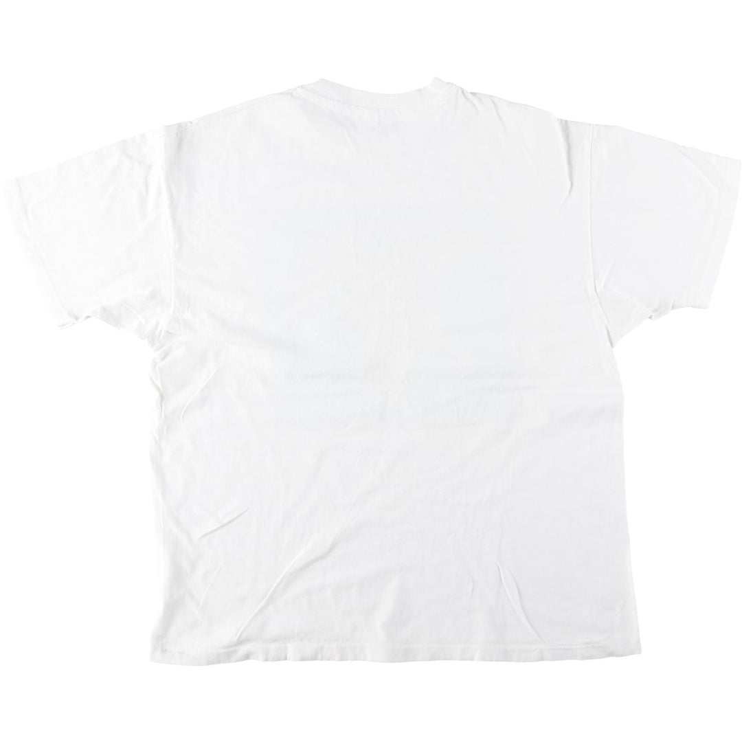 90'S Hanes BEEFY-T Printed T-shirt Made in USA Men's XL Vintage cotton white type Vintage Second Hand