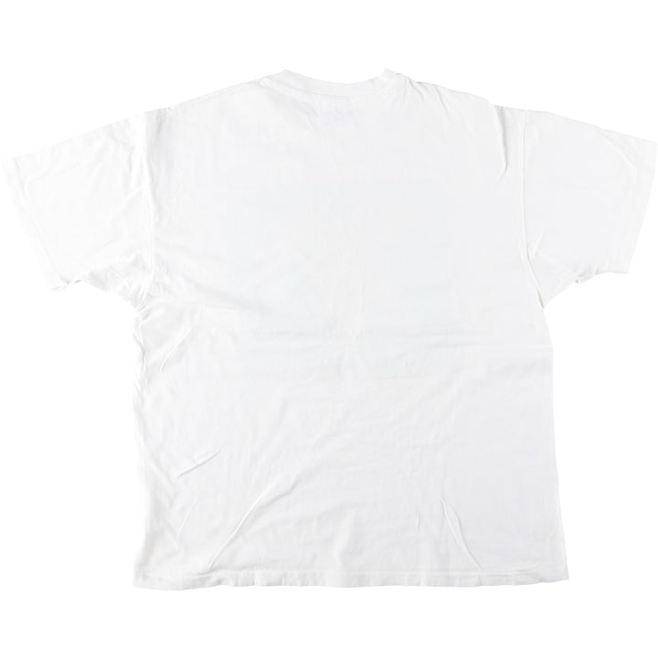 90'S Hanes BEEFY-T Printed T-shirt Made in USA Men's XL Vintage cotton white type Vintage Second Hand