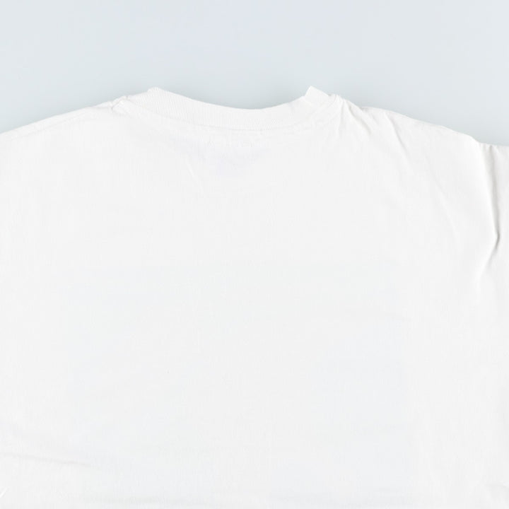90'S Hanes BEEFY-T Printed T-shirt Made in USA Men's XL Vintage cotton white type Vintage Second Hand