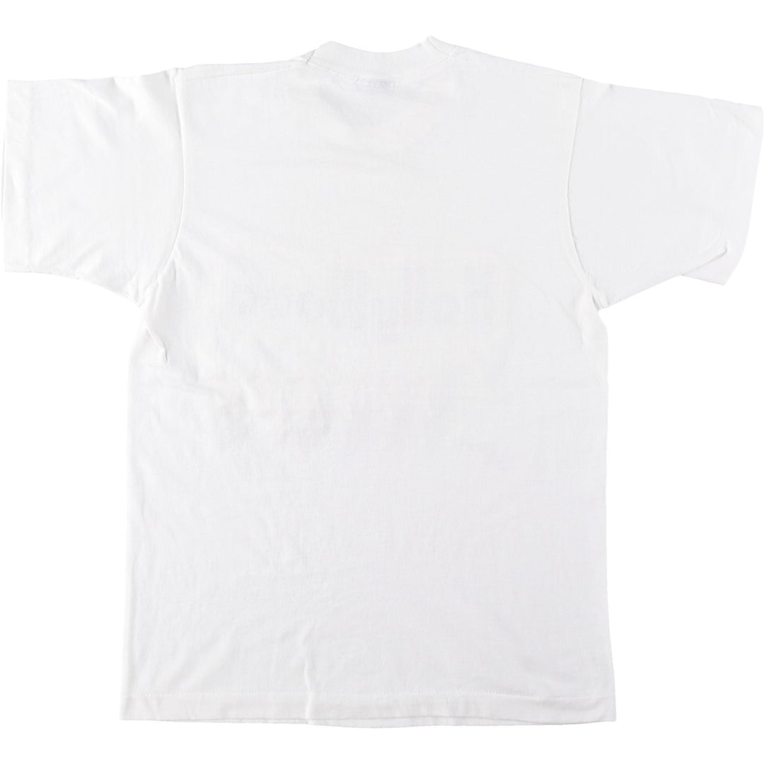 Printed T-shirt, Made in USA, Men's Size M cotton white type Vintage Second Hand